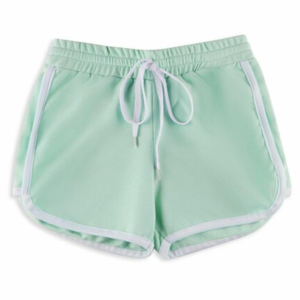 George Girls Light Green Shorts Size 6 White Trim Pull On Summer Casual Play
